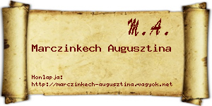Marczinkech Augusztina névjegykártya